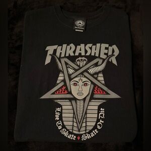 Thrasher Black Graphic Short Sleeve Skate Tee